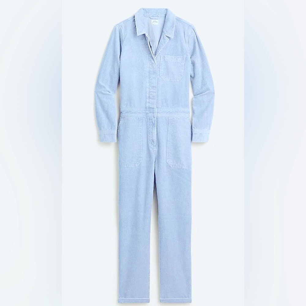 J. Crew Foundry Garment-dyed Indigo Corduroy Coveralls -size 2- UNWORN!